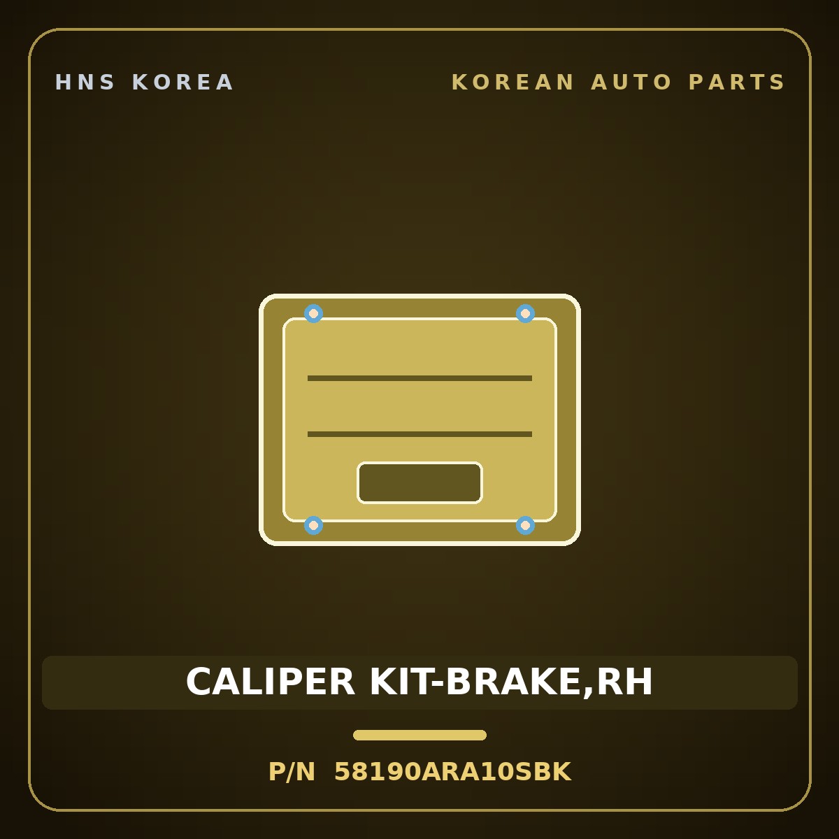 Genuine Mobis CALIPER KIT-BRAKE,RH 58190ARA10SBK for Genesis GV70 2021 HNS Parts Korea