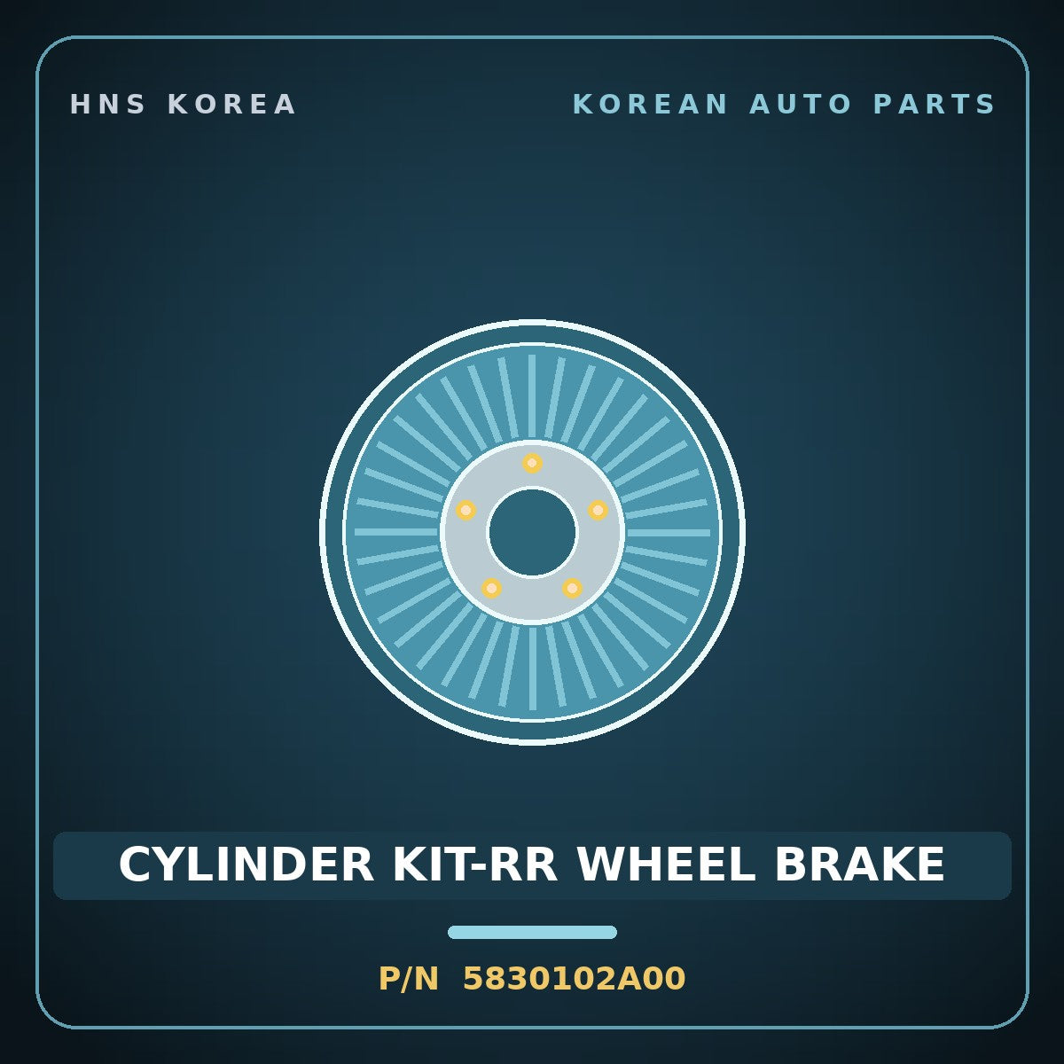 Genuine Mobis CYLINDER KIT-RR WHEEL BRAKE 5830102A00 for Atos 1998 HNS Parts Korea