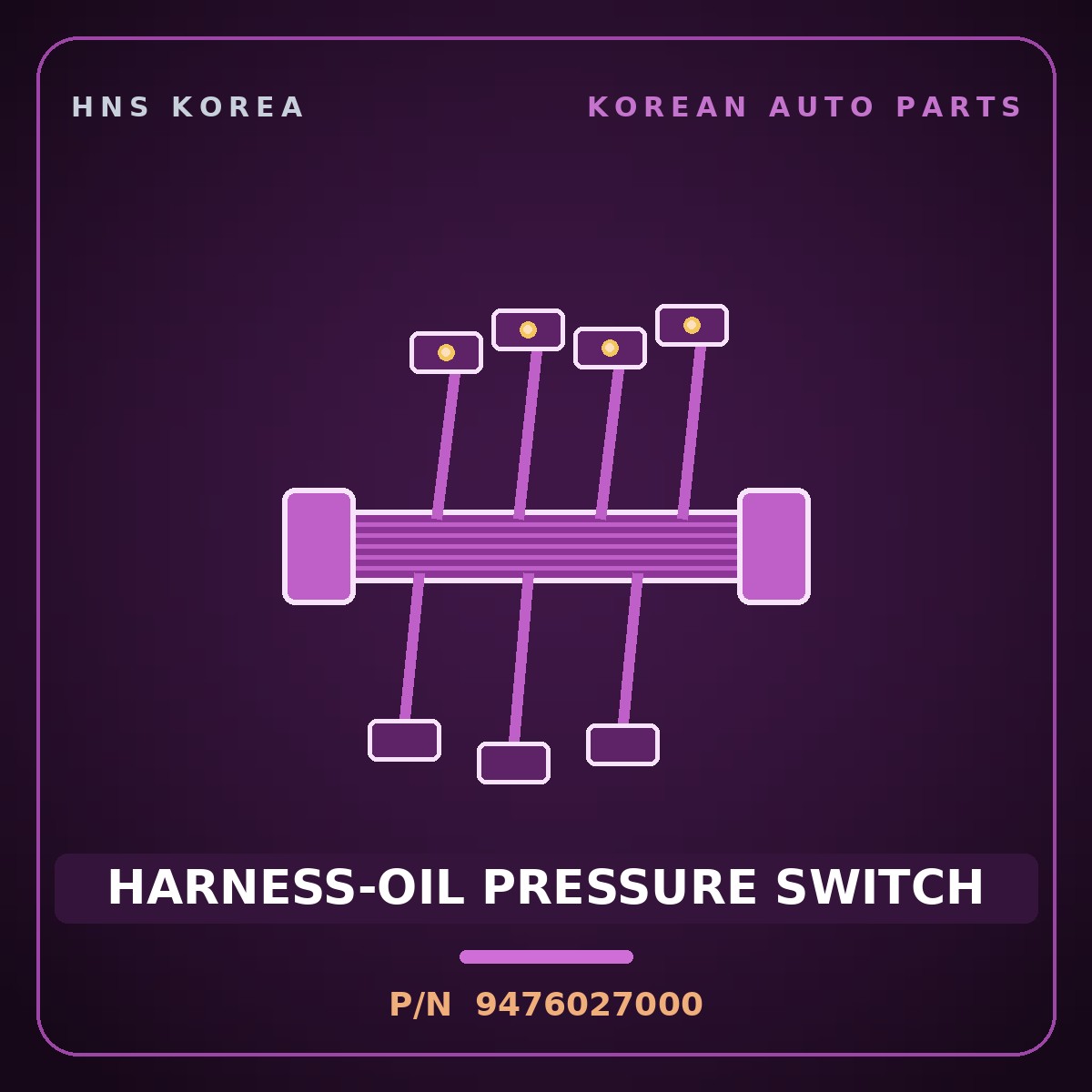 Genuine Mobis HARNESS-OIL PRESSURE SWITCH 9476027000 for Carens 2000 HNS Parts Korea