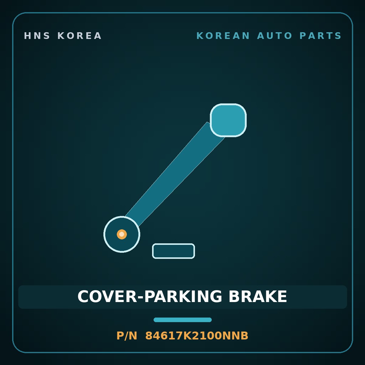 Genuine Mobis COVER-PARKING BRAKE 84617K2100NNB for Venue 2019 HNS Parts Korea