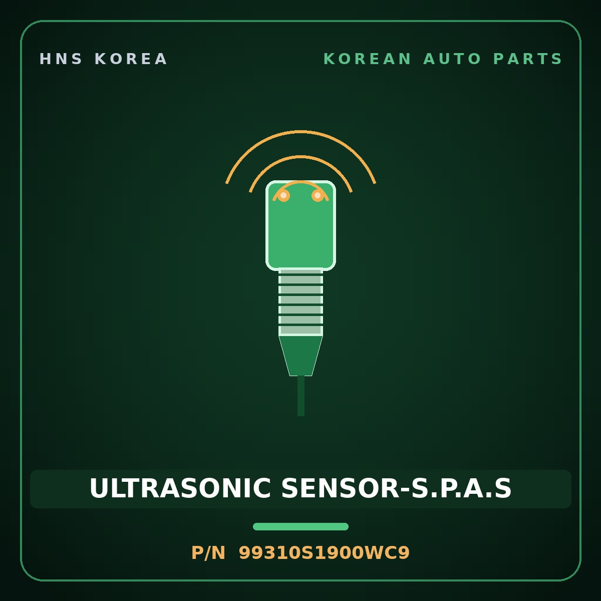 Genuine Mobis ULTRASONIC SENSOR-S.P.A.S 99310S1900WC9 for Palisade 2022 HNS Parts Korea