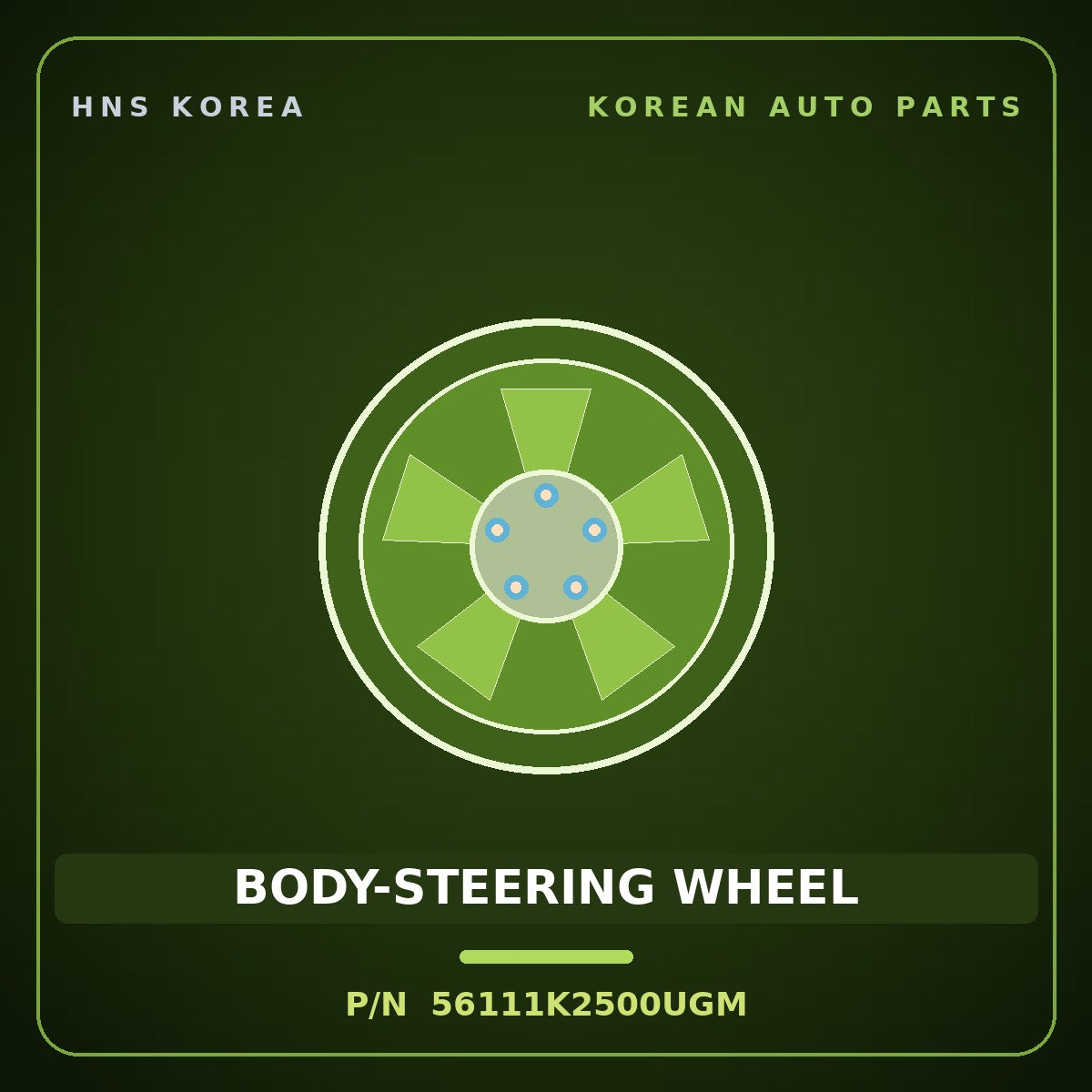 Genuine Mobis BODY-STEERING WHEEL 56111K2500UGM for Venue 2019 HNS Parts Korea