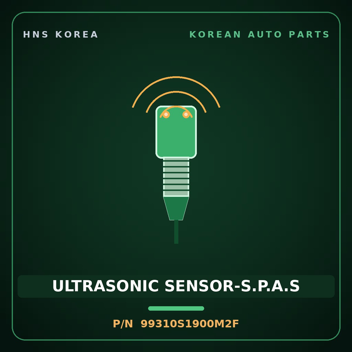Genuine Mobis ULTRASONIC SENSOR-S.P.A.S 99310S1900M2F for Santa Fe 2020 HNS Parts Korea