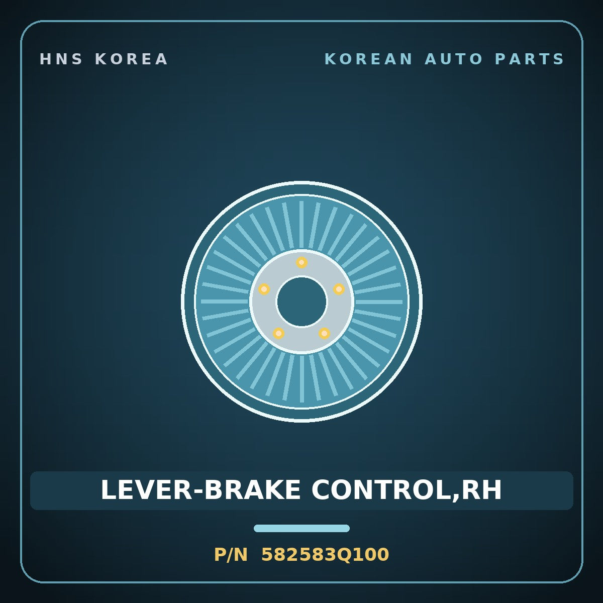 Genuine Mobis LEVER-BRAKE CONTROL,RH 582583Q100 for Grandeur 2011 HNS Parts Korea
