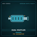 Genuine Mobis DUAL MUFFLER 2W286AP100 for Santa Fe 2012 HNS Parts Korea