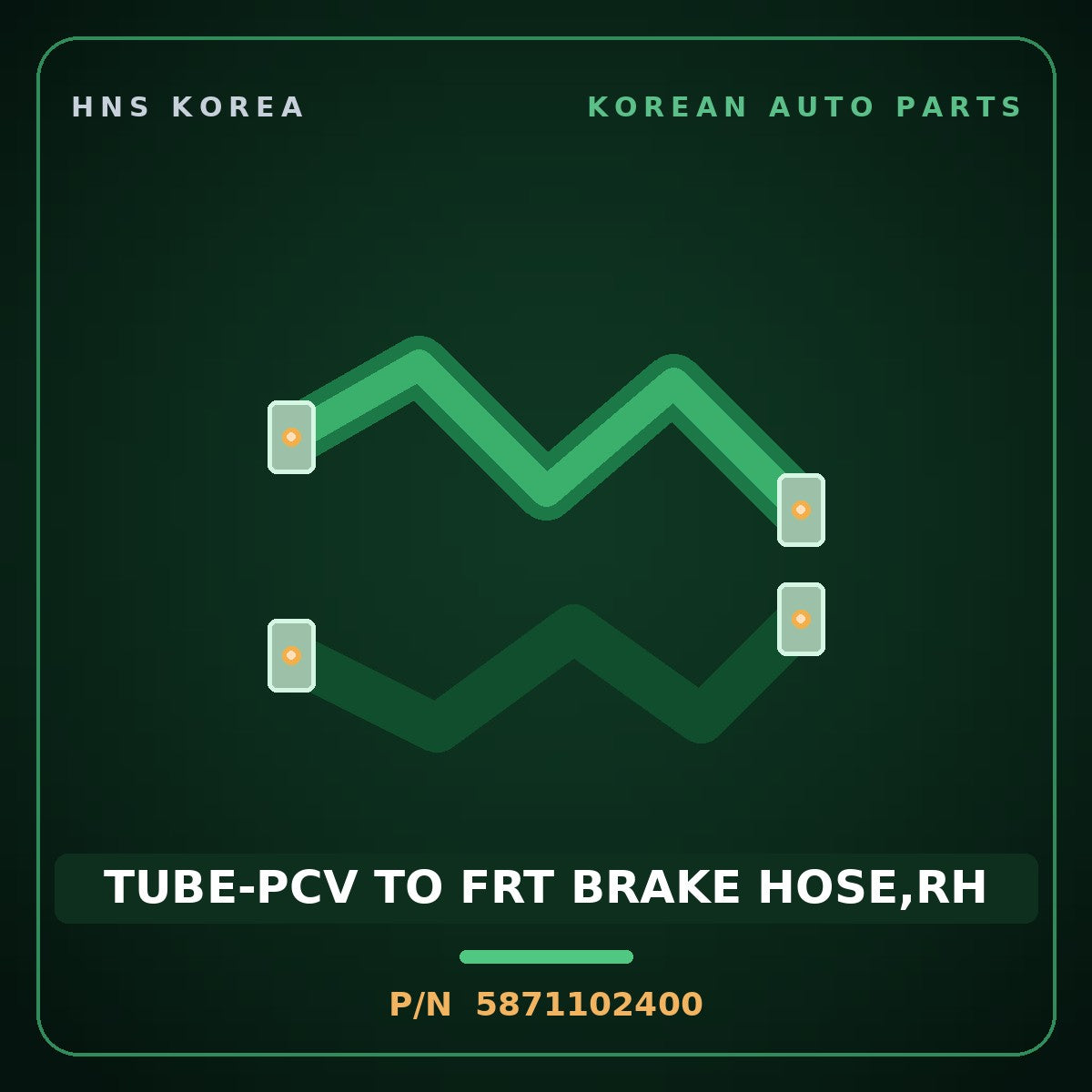 Genuine Mobis TUBE-PCV TO FRT BRAKE HOSE,RH 5871102400 for Atos 1998 HNS Parts Korea