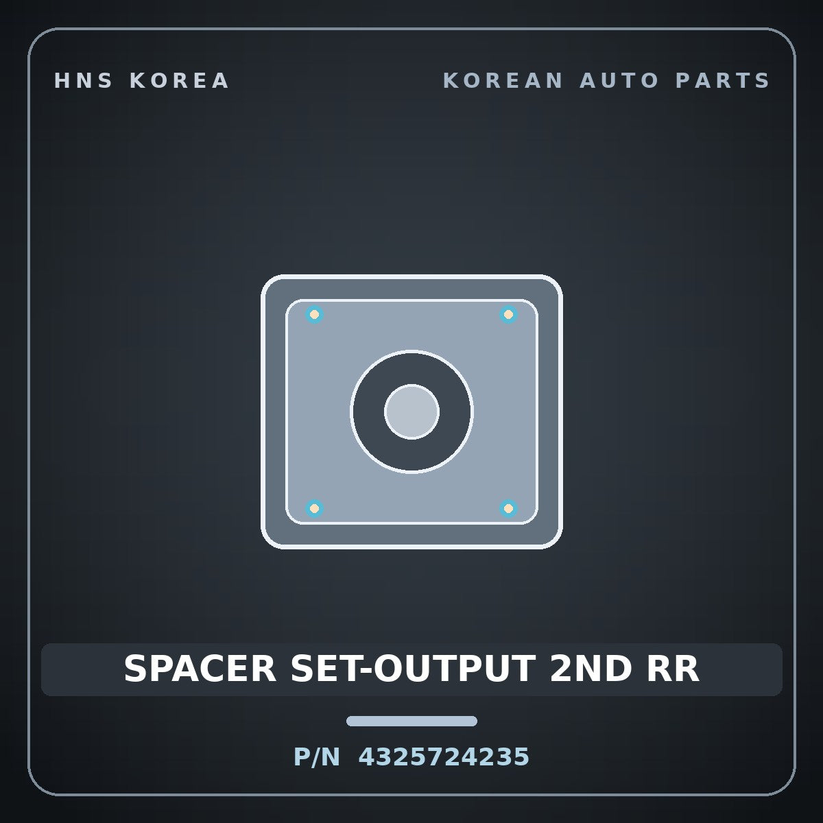 Genuine Mobis SPACER SET-OUTPUT 2ND RR 4325724235 for Avante 2006 HNS Parts Korea