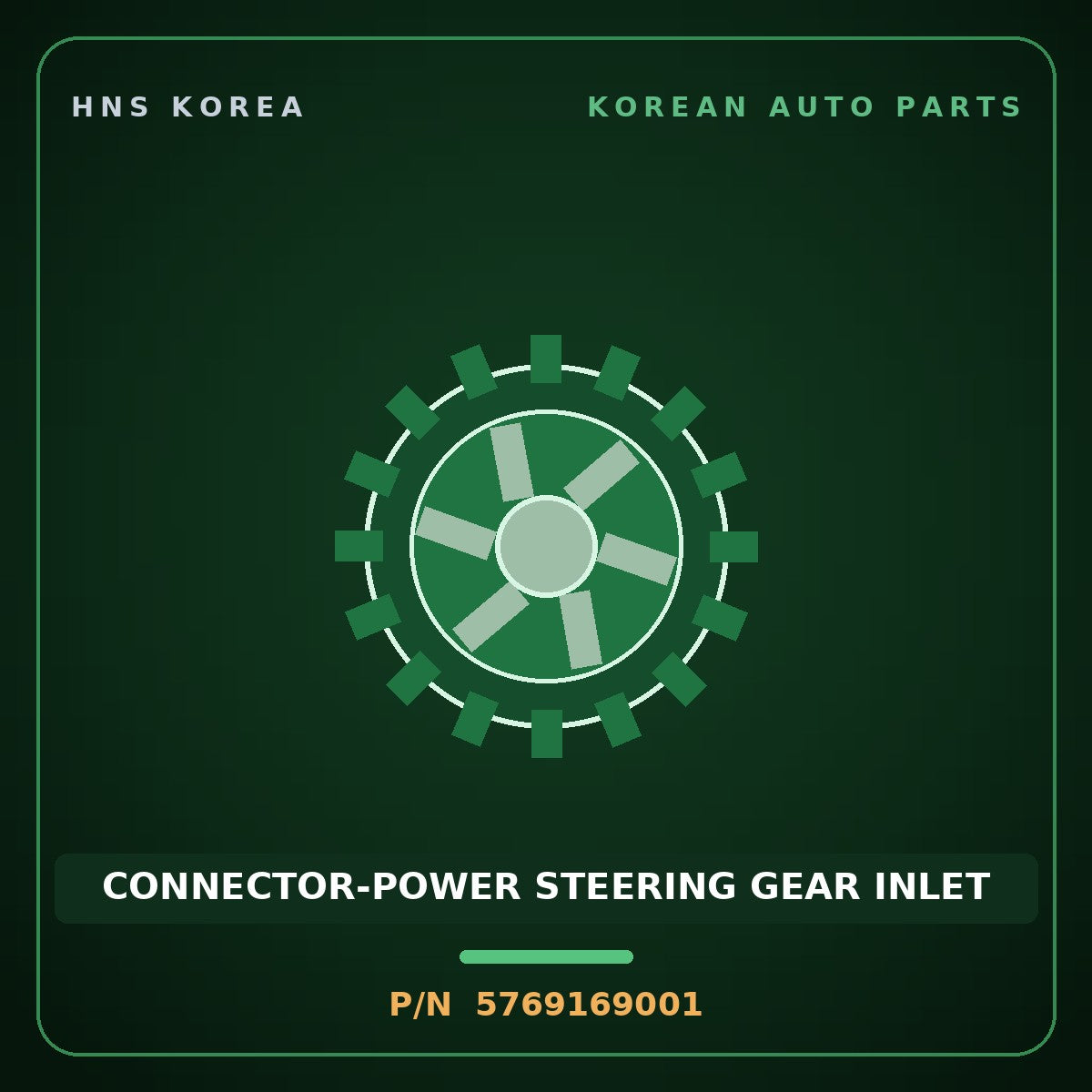 Genuine Mobis CONNECTOR-POWER STEERING GEAR INLET 5769169001 for 11-Ton Truck 1995 HNS Parts Korea