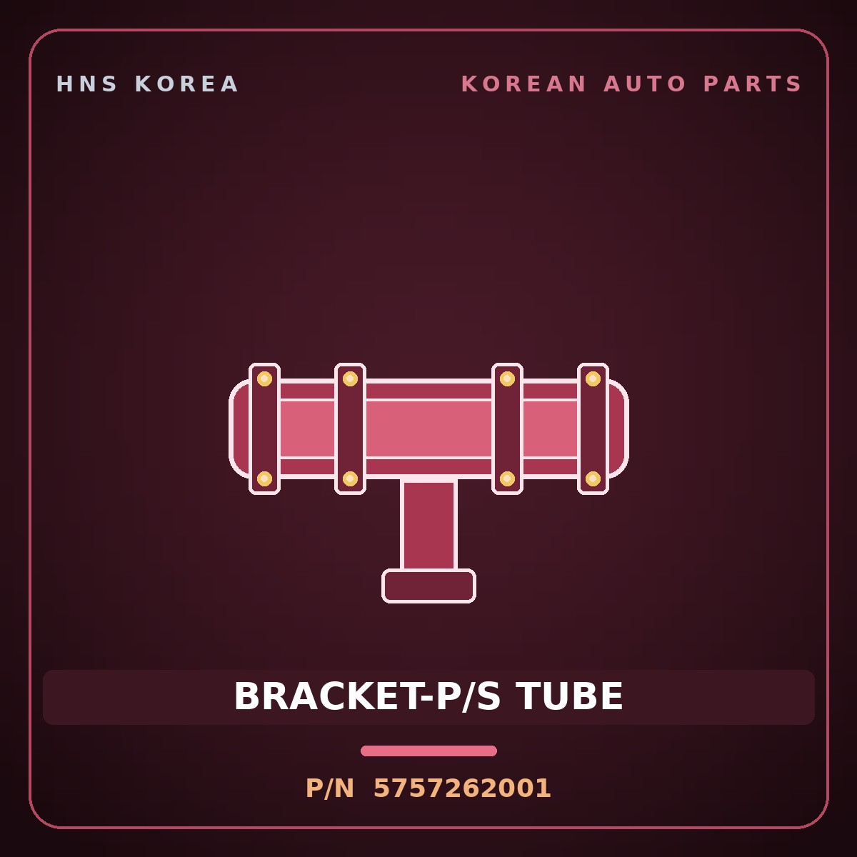 Genuine Mobis BRACKET-P/S TUBE 5757262001 for 5-Ton Truck 1997 HNS Parts Korea