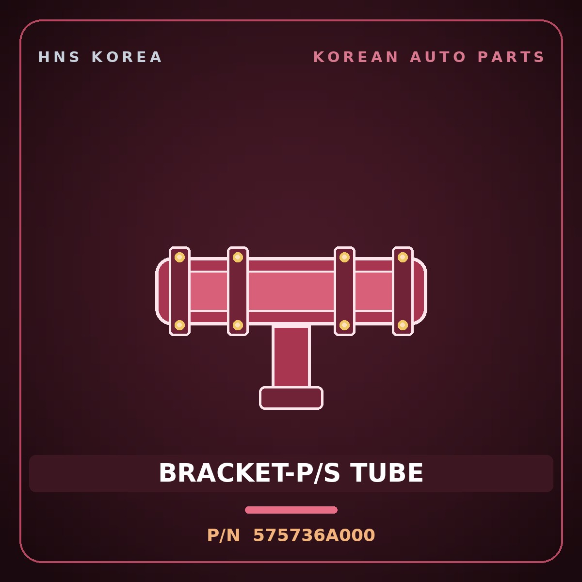 Genuine Mobis BRACKET-P/S TUBE 575736A000 for 5-Ton Truck 1997 HNS Parts Korea