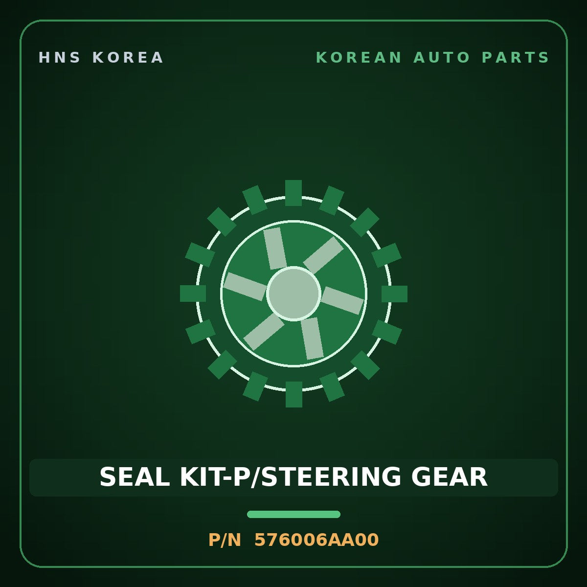 Genuine Mobis SEAL KIT-P/STEERING GEAR 576006AA00 for 5-Ton Truck 1997 HNS Parts Korea
