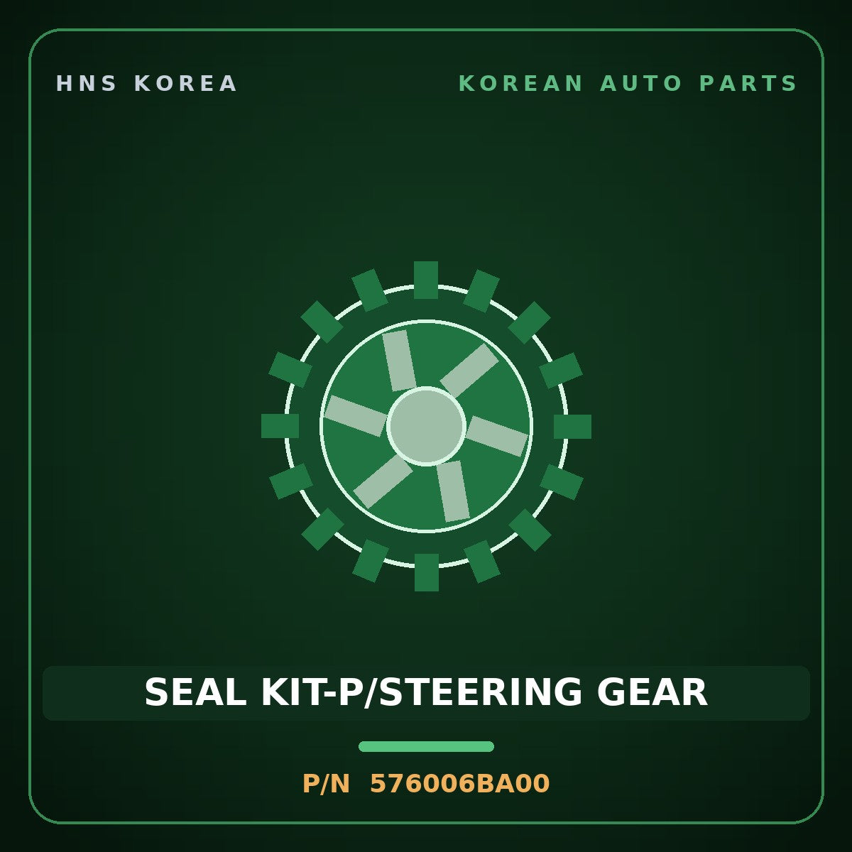 Genuine Mobis SEAL KIT-P/STEERING GEAR 576006BA00 for 5-Ton Truck 1997 HNS Parts Korea