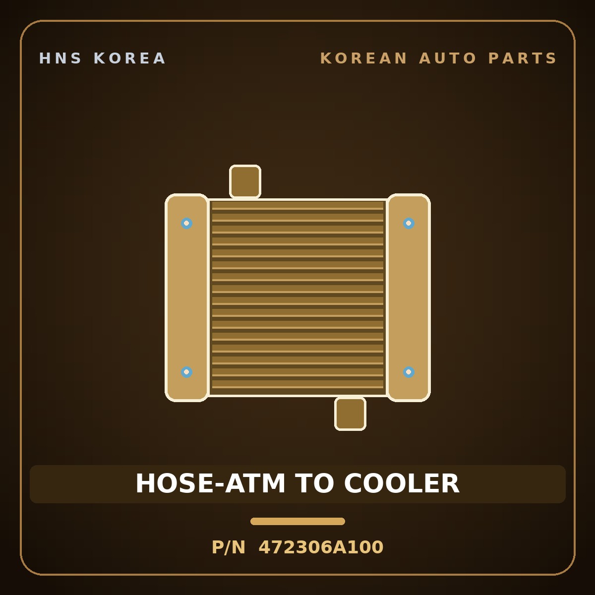 Genuine Mobis HOSE-ATM TO COOLER 472306A100 for 5-Ton Truck 1997 HNS Parts Korea