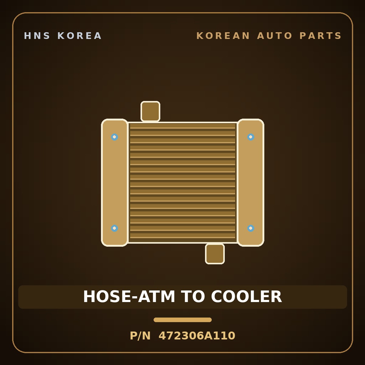 Genuine Mobis HOSE-ATM TO COOLER 472306A110 for 5-Ton Truck 1997 HNS Parts Korea