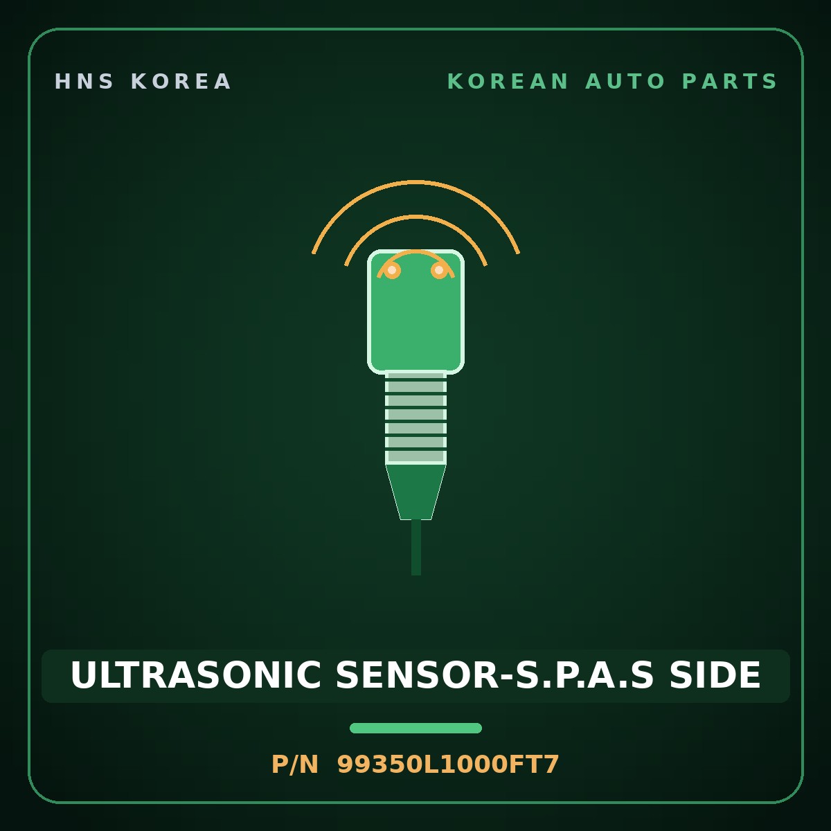 Genuine Mobis ULTRASONIC SENSOR-S.P.A.S SIDE 99350L1000FT7 for Genesis GV70 2020 HNS Parts Korea