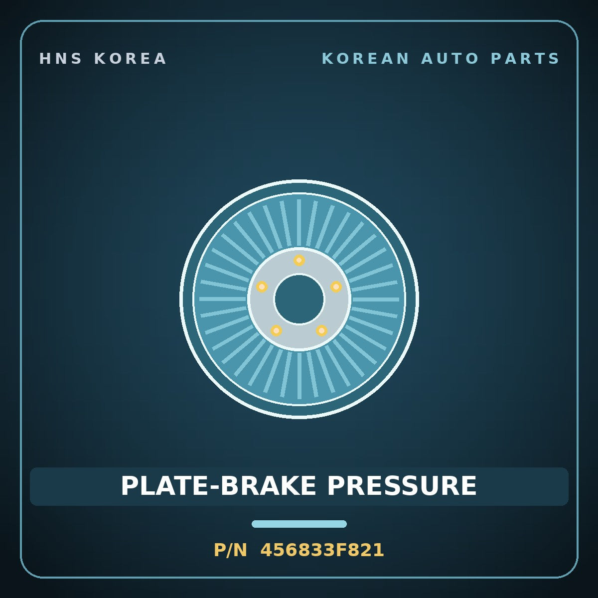 Genuine Mobis PLATE-BRAKE PRESSURE 456833F821 for Carnival 2016 HNS Parts Korea