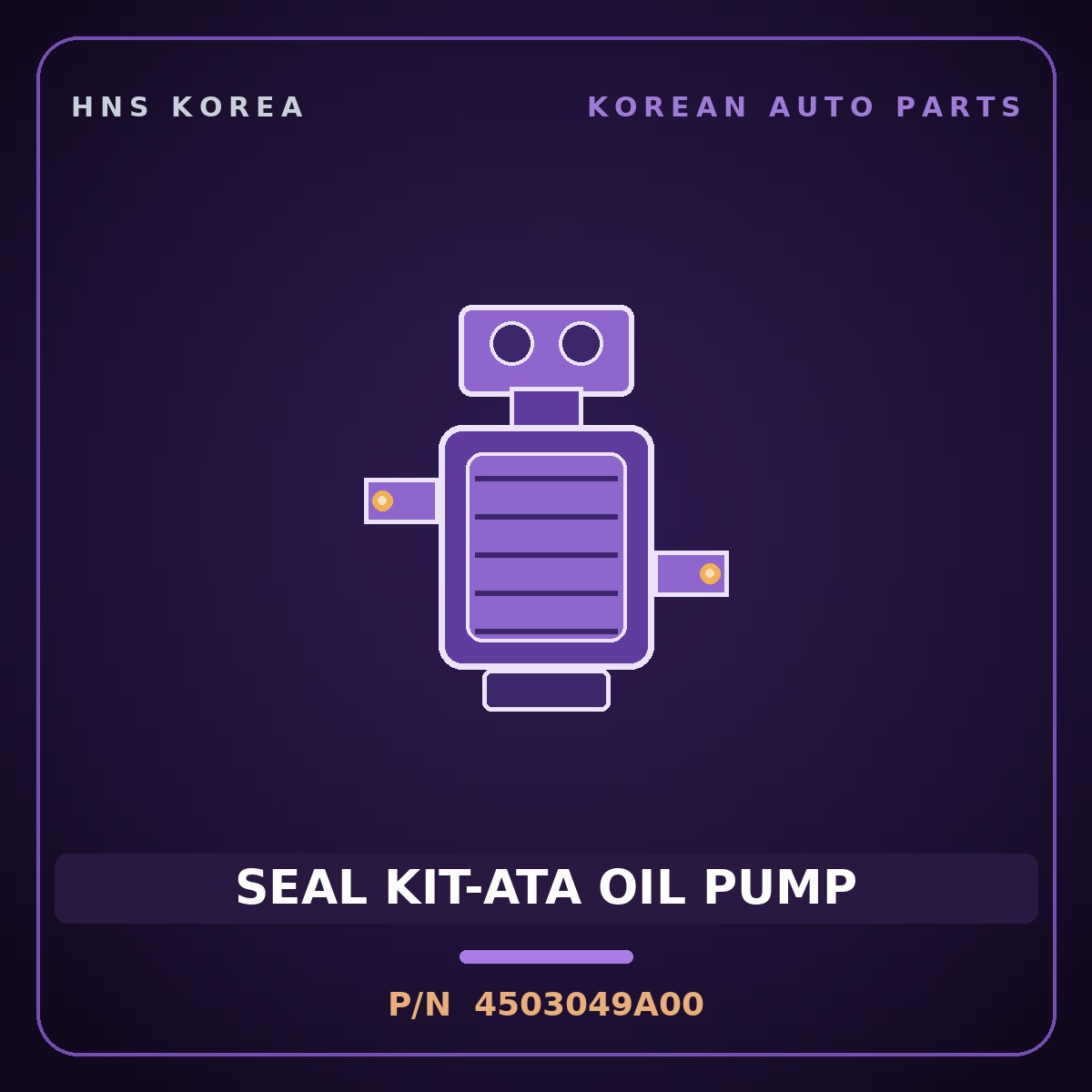 Genuine Mobis SEAL KIT-ATA OIL PUMP 4503049A00 for Mohave 2007 HNS Parts Korea