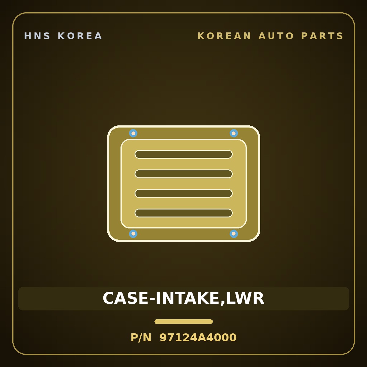 Genuine Mobis CASE-INTAKE,LWR 97124A4000 for Carens 2012 HNS Parts Korea