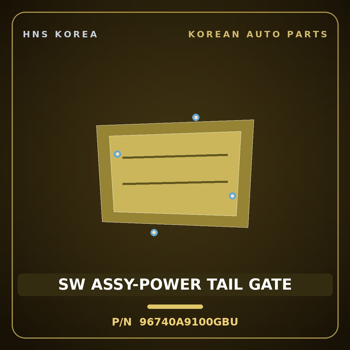 Genuine Mobis SW ASSY-POWER TAIL GATE 96740A9100GBU for Carnival 2014 HNS Parts Korea