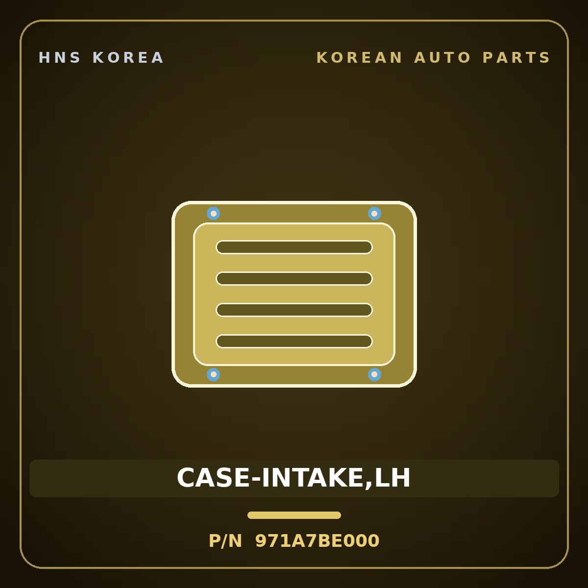 Genuine Mobis CASE-INTAKE,LH 971A7BE000 for Kona 2023 HNS Parts Korea