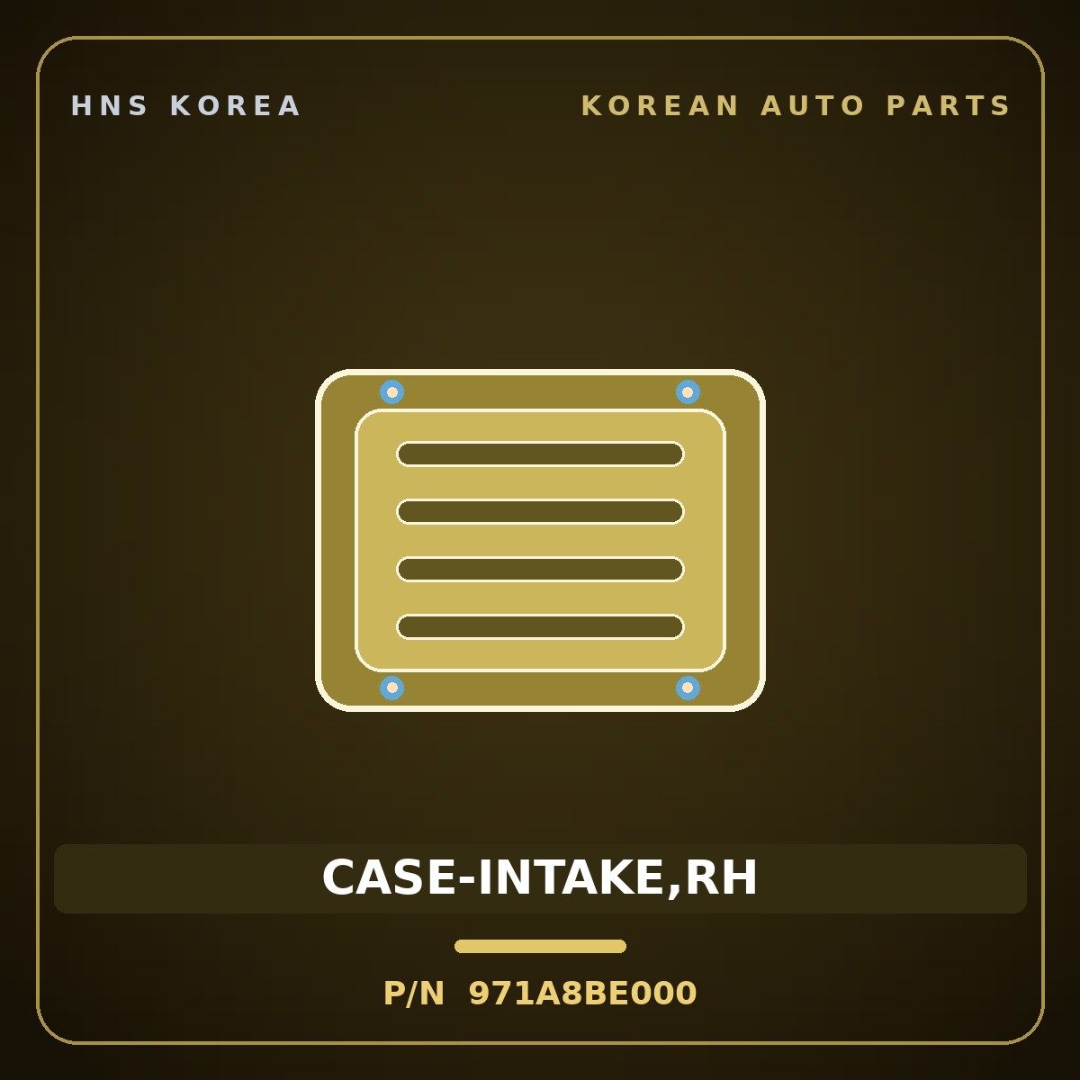 Genuine Mobis CASE-INTAKE,RH 971A8BE000 for Kona 2023 HNS Parts Korea
