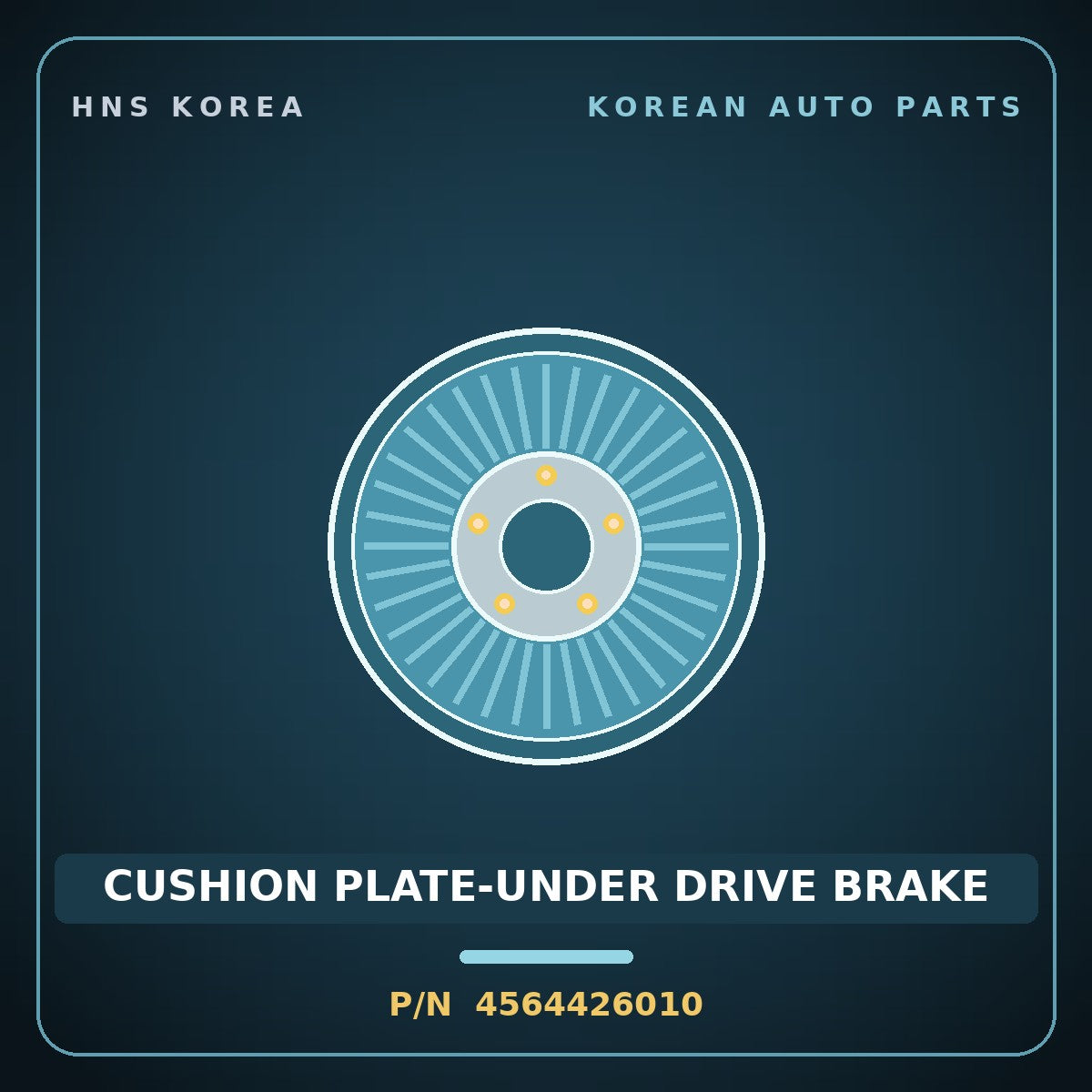Genuine Mobis CUSHION PLATE-UNDER DRIVE BRAKE 4564426010 for Accent 2008 HNS Parts Korea
