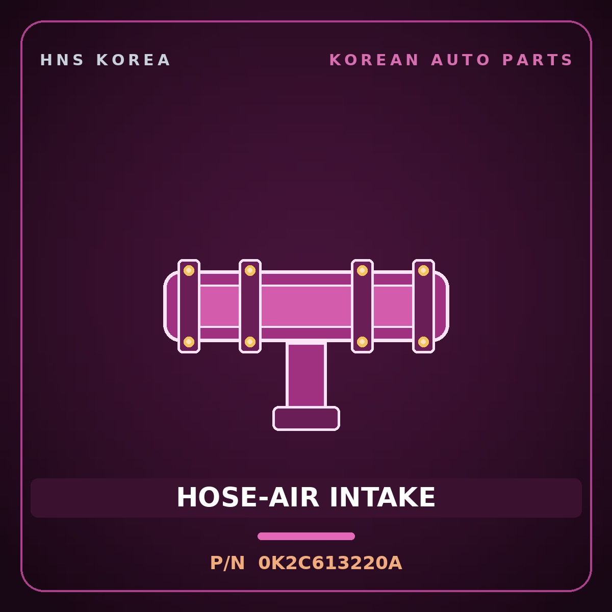 Genuine Mobis HOSE-AIR INTAKE 0K2C613220A for Carens 1999 HNS Parts Korea