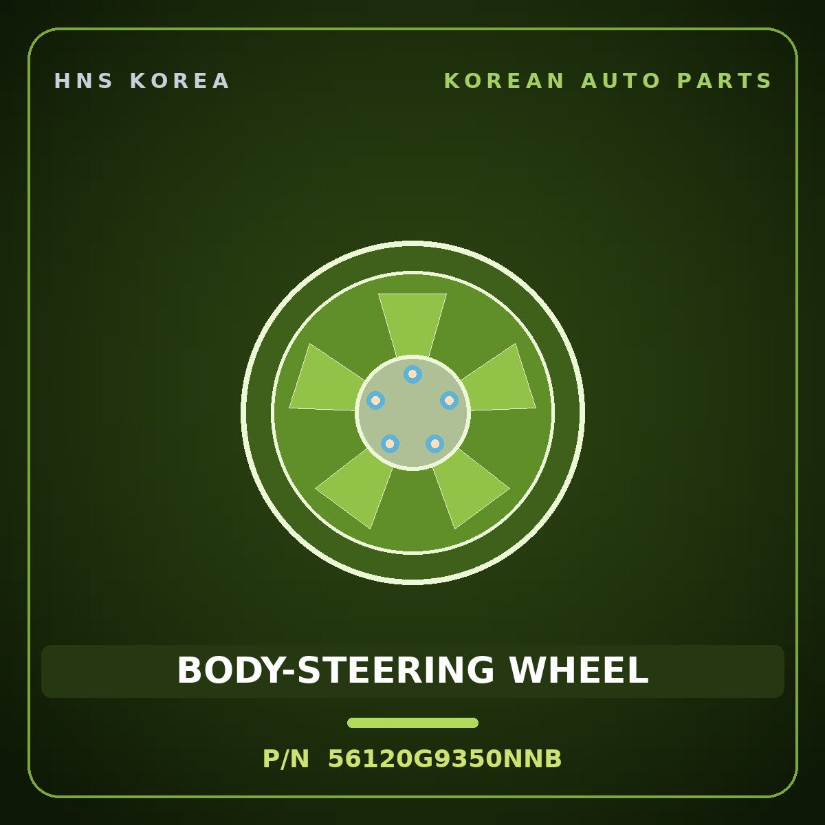 Genuine Mobis BODY-STEERING WHEEL 56120G9350NNB for G70 2017 HNS Parts Korea
