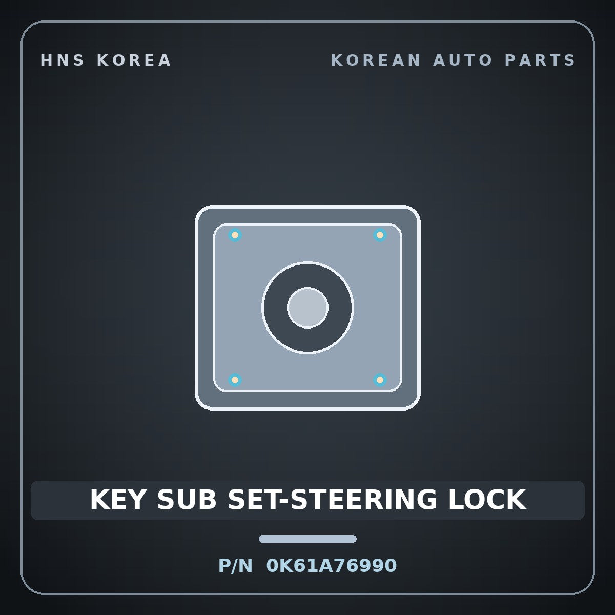 Genuine Mobis KEY SUB SET-STEERING LOCK 0K61A76990 for Frontier 2000 HNS Parts Korea