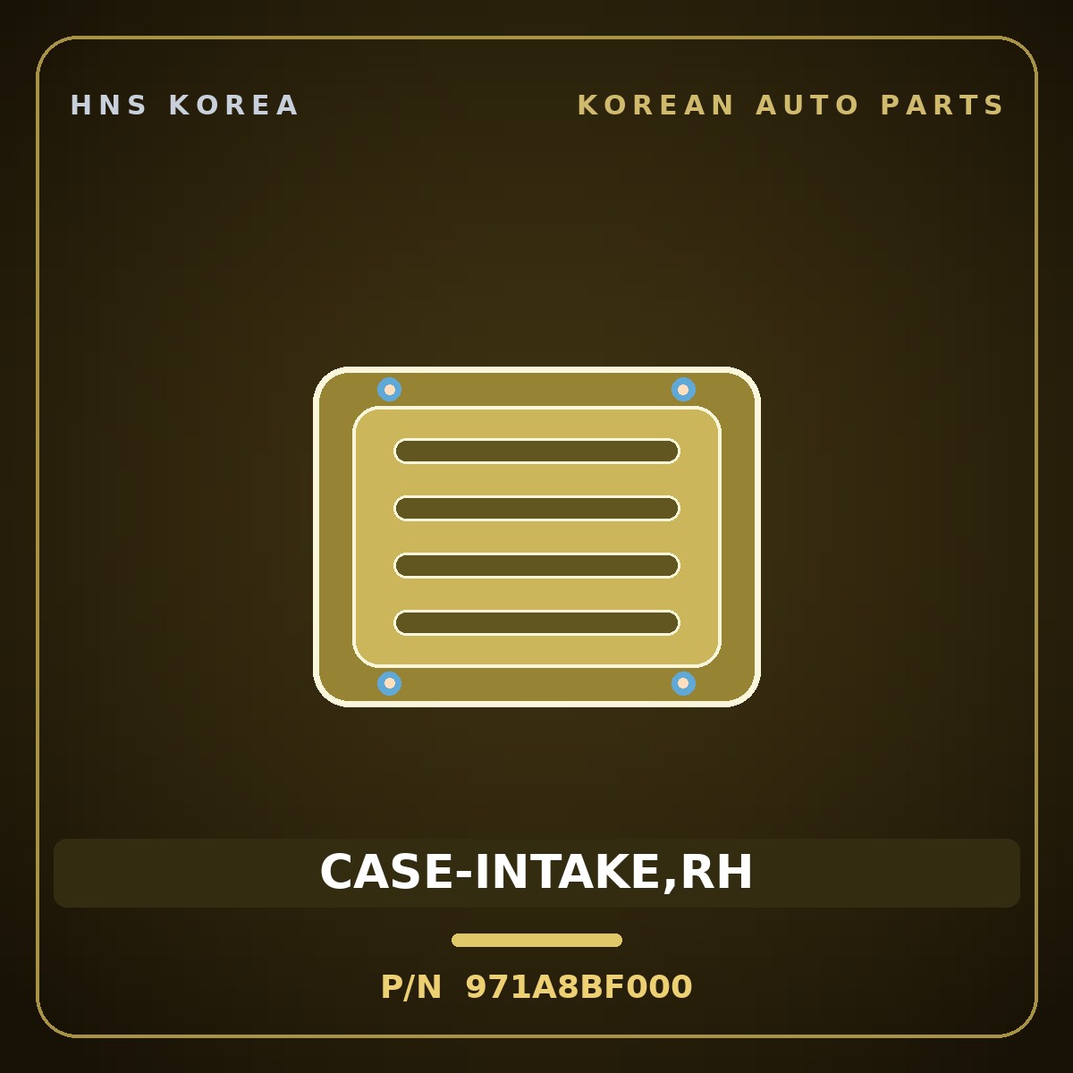 Genuine Mobis CASE-INTAKE,RH 971A8BF000 for Kona 2024 HNS Parts Korea