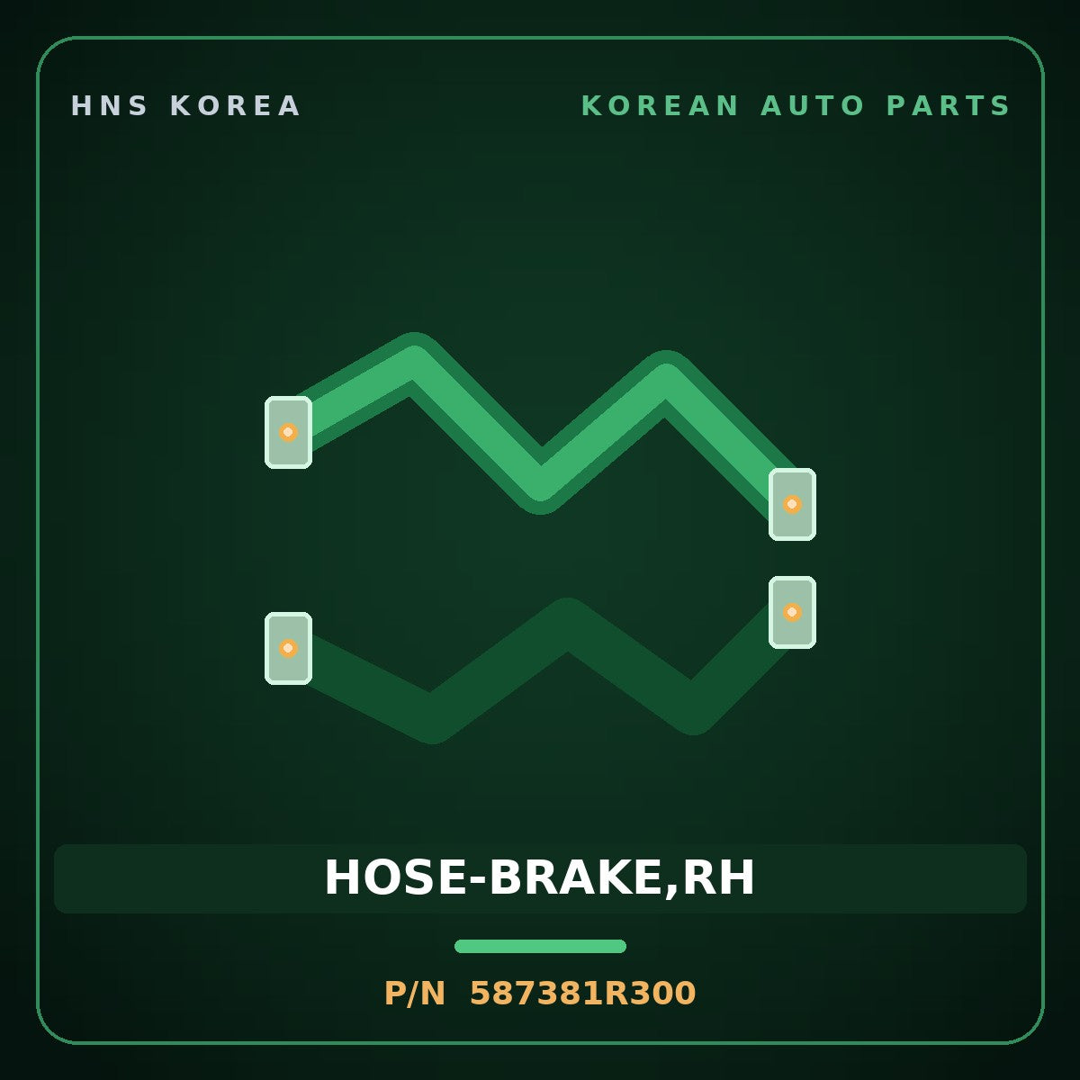 Genuine Mobis HOSE-BRAKE,RH 587381R300 for Accent 2011 HNS Parts Korea