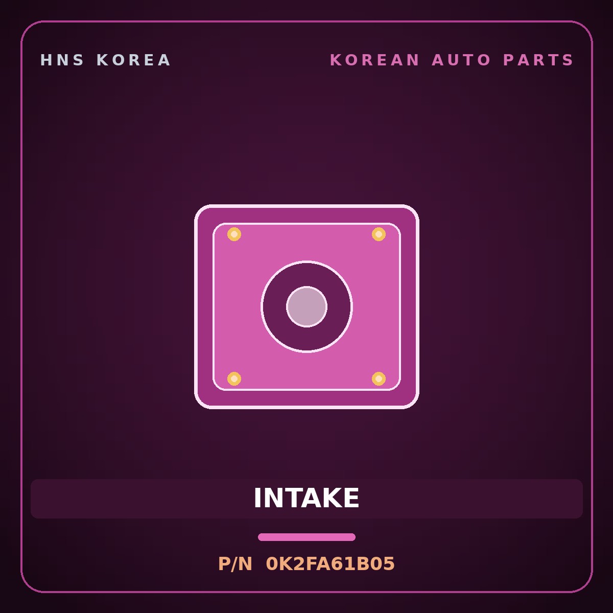 Genuine Mobis INTAKE 0K2FA61B05 for Carens 2002 HNS Parts Korea