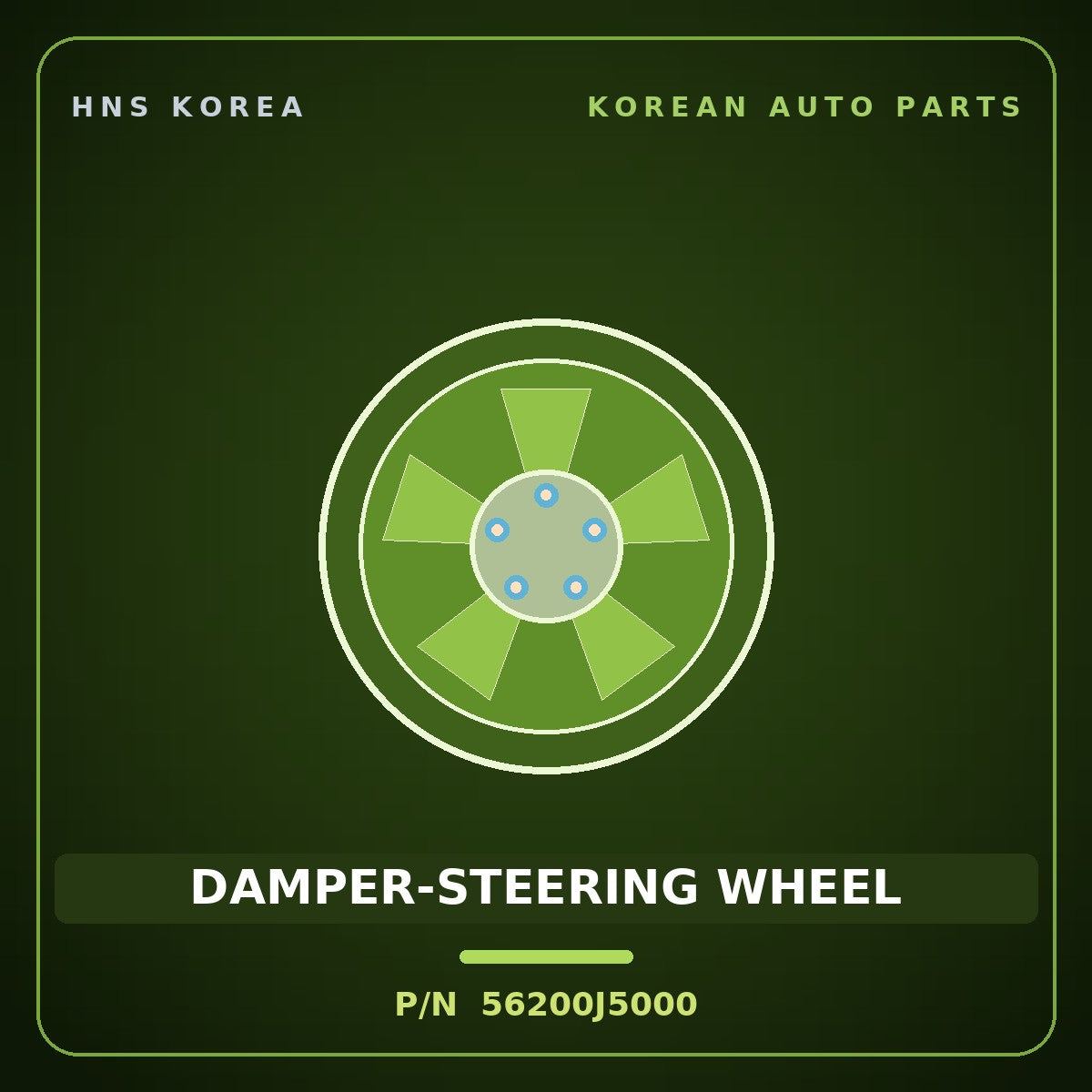 Genuine Mobis DAMPER-STEERING WHEEL 56200J5000 for Stinger 2017 HNS Parts Korea