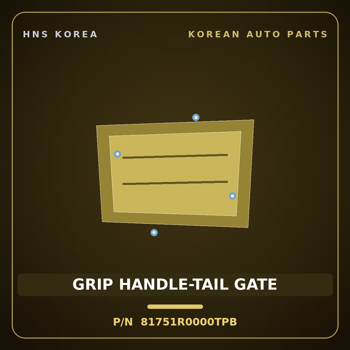 Genuine Mobis GRIP HANDLE-TAIL GATE 81751R0000TPB for Carnival 2020 HNS Parts Korea