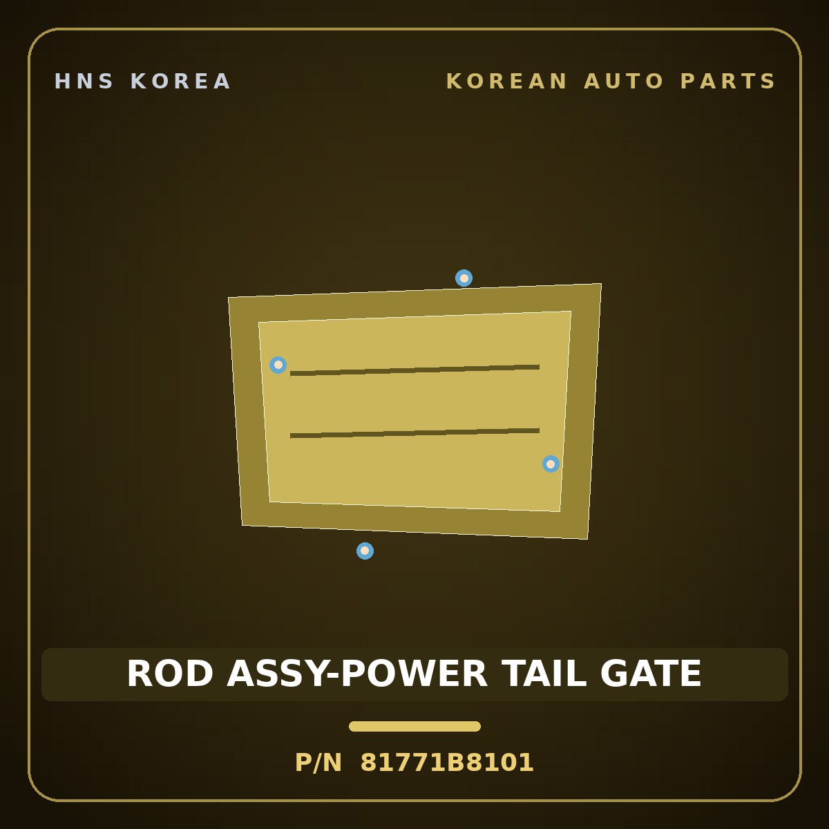 Genuine Mobis ROD ASSY-POWER TAIL GATE 81771B8101 for Maxcruz 2016 HNS Parts Korea