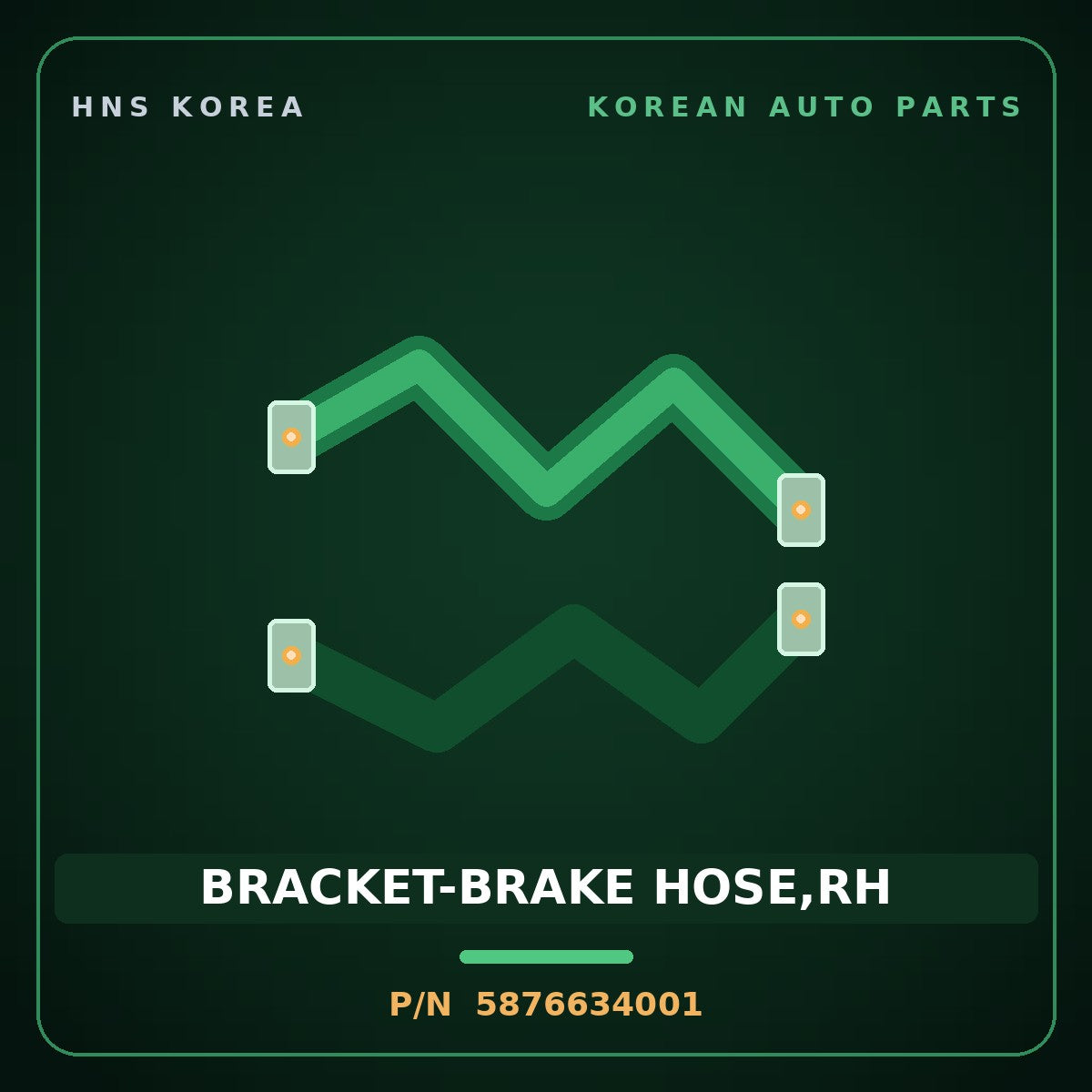 Genuine Mobis BRACKET-BRAKE HOSE,RH 5876634001 for Sonata 1995 HNS Parts Korea
