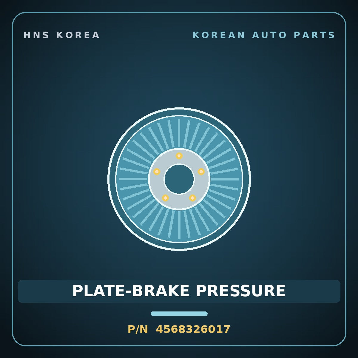 Genuine Mobis PLATE-BRAKE PRESSURE 4568326017 for Accent 2008 HNS Parts Korea