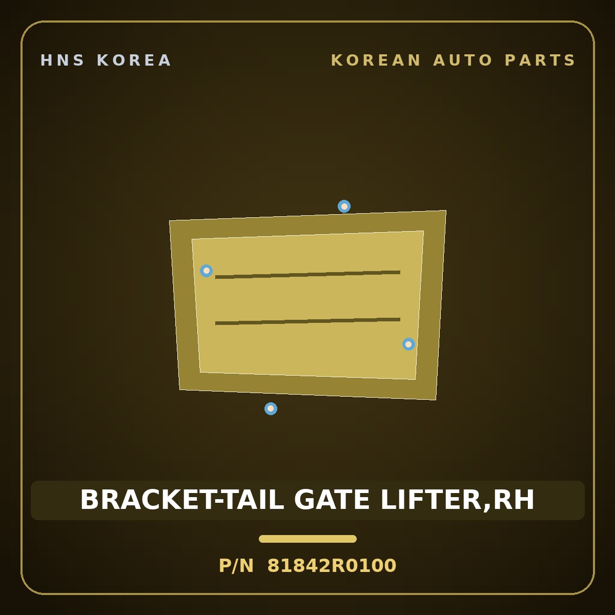 Genuine Mobis BRACKET-TAIL GATE LIFTER,RH 81842R0100 for Carnival 2020 HNS Parts Korea