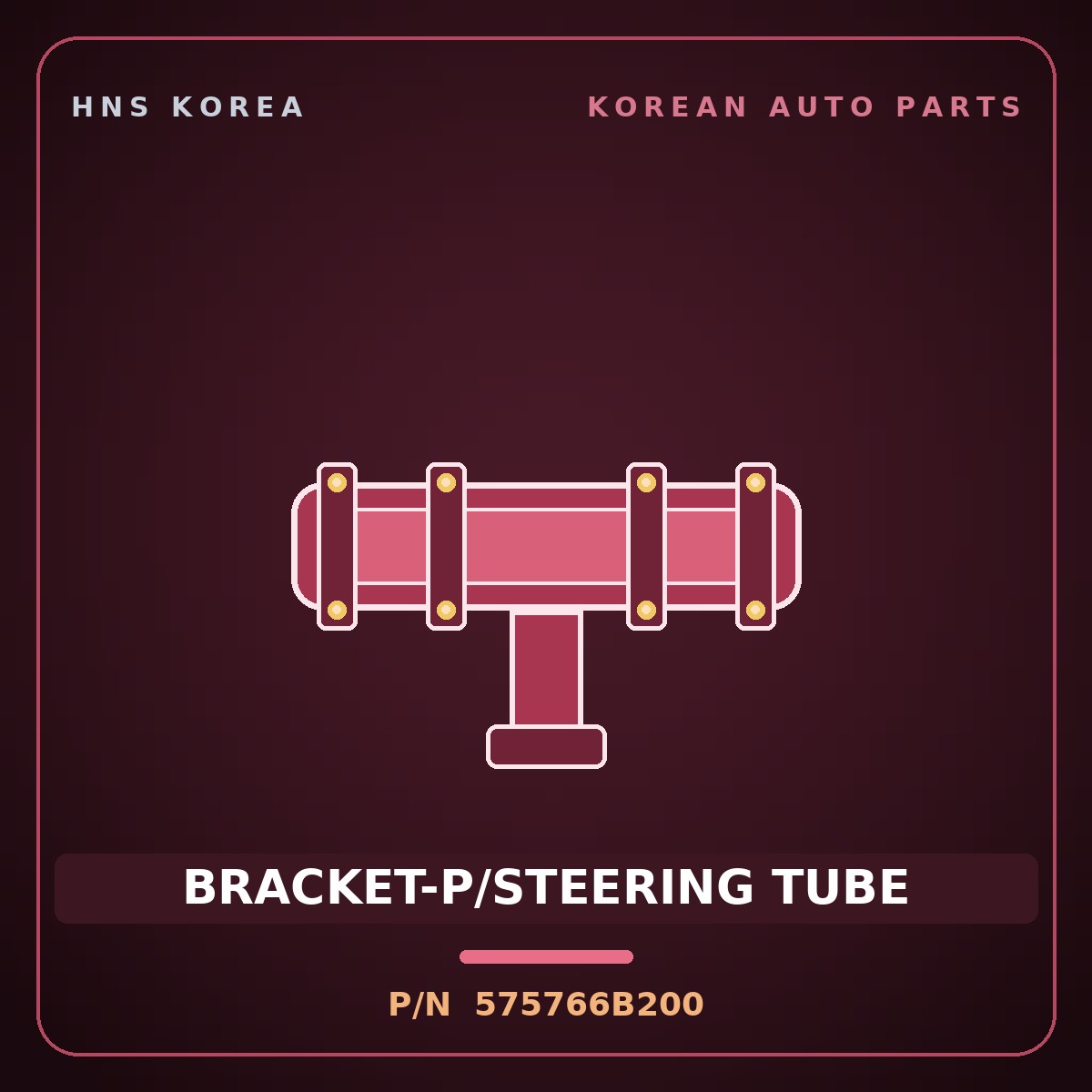 Genuine Mobis BRACKET-P/STEERING TUBE 575766B200 for Mega Truck 2004 HNS Parts Korea