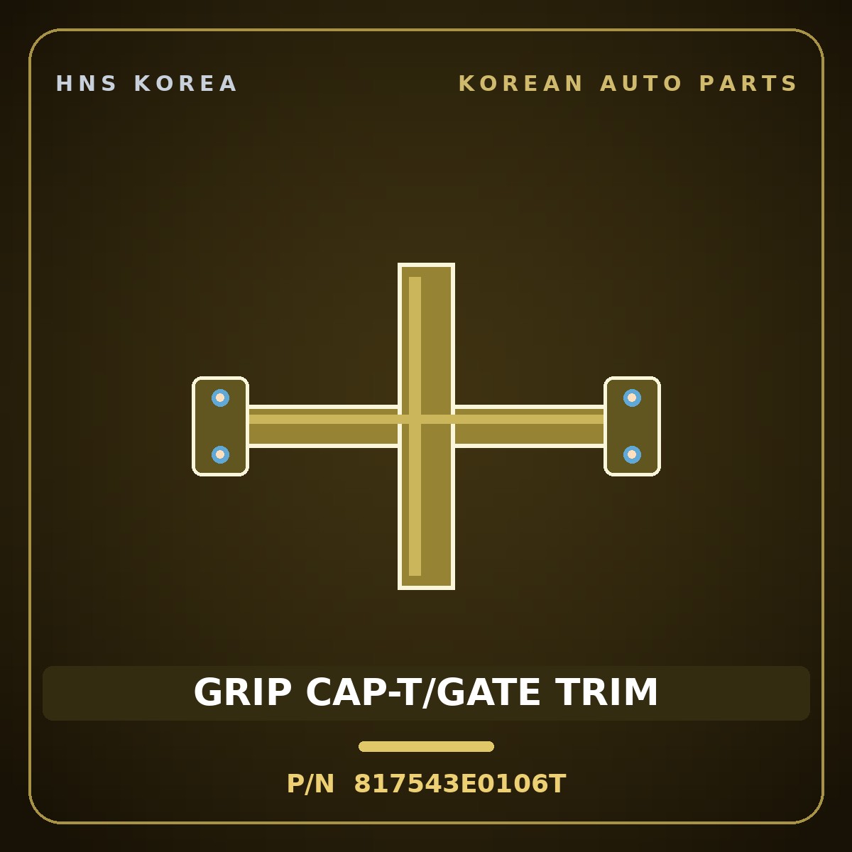 Genuine Mobis GRIP CAP-T/GATE TRIM 817543E0106T for Veracruz 2006 HNS Parts Korea