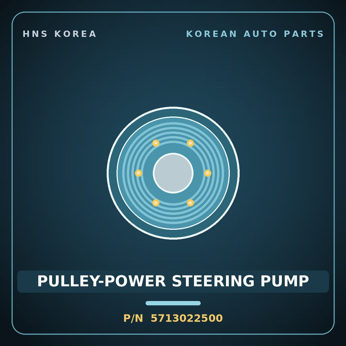 Genuine Mobis PULLEY-POWER STEERING PUMP 5713022500 for Elantra 1996 HNS Parts Korea