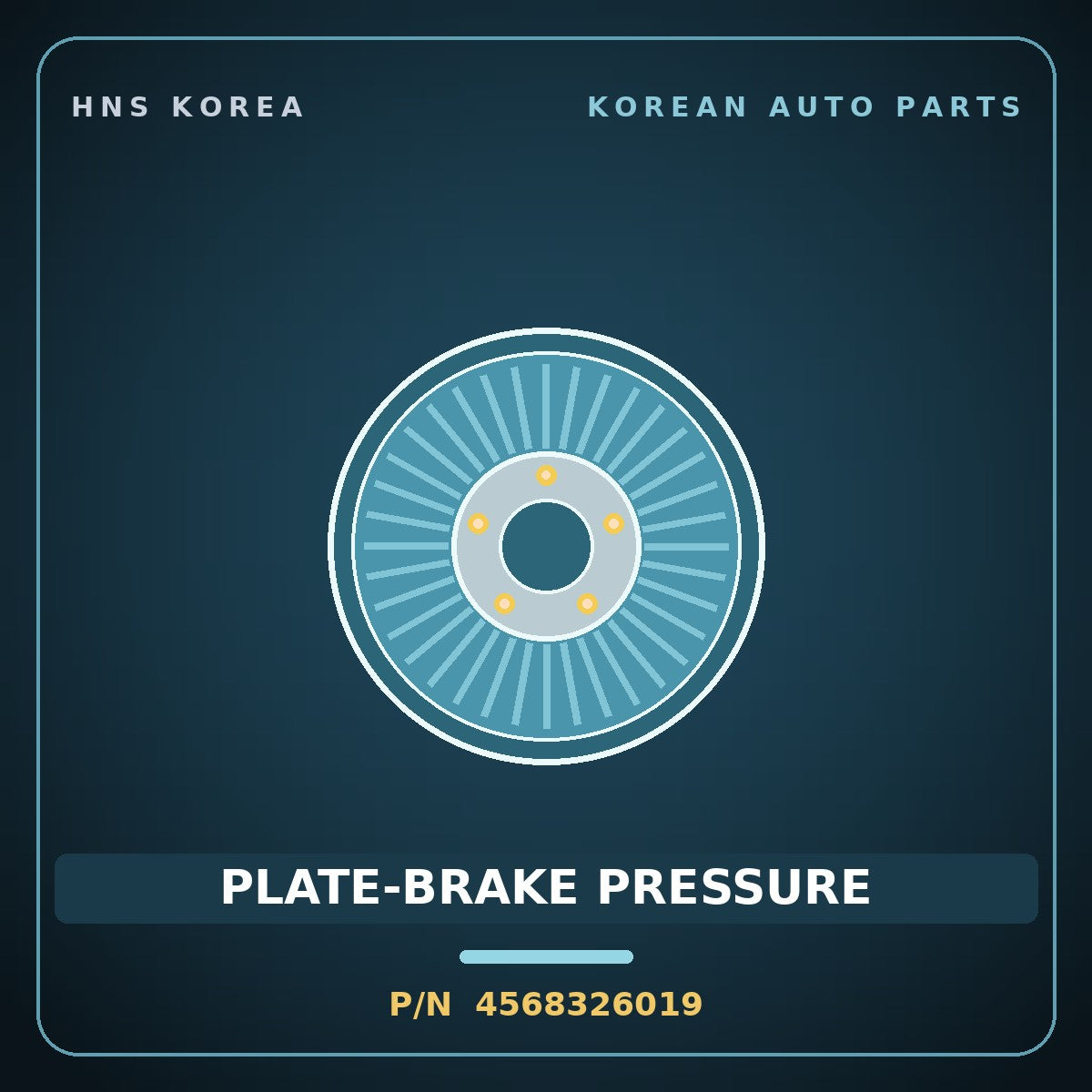 Genuine Mobis PLATE-BRAKE PRESSURE 4568326019 for Accent 2008 HNS Parts Korea