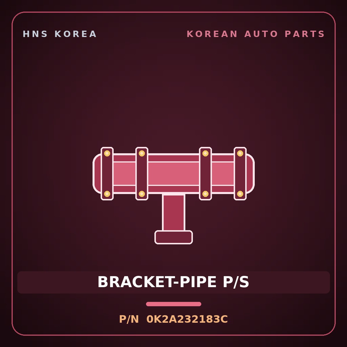 Genuine Mobis BRACKET-PIPE P/S 0K2A232183C for Carens 1998 HNS Parts Korea