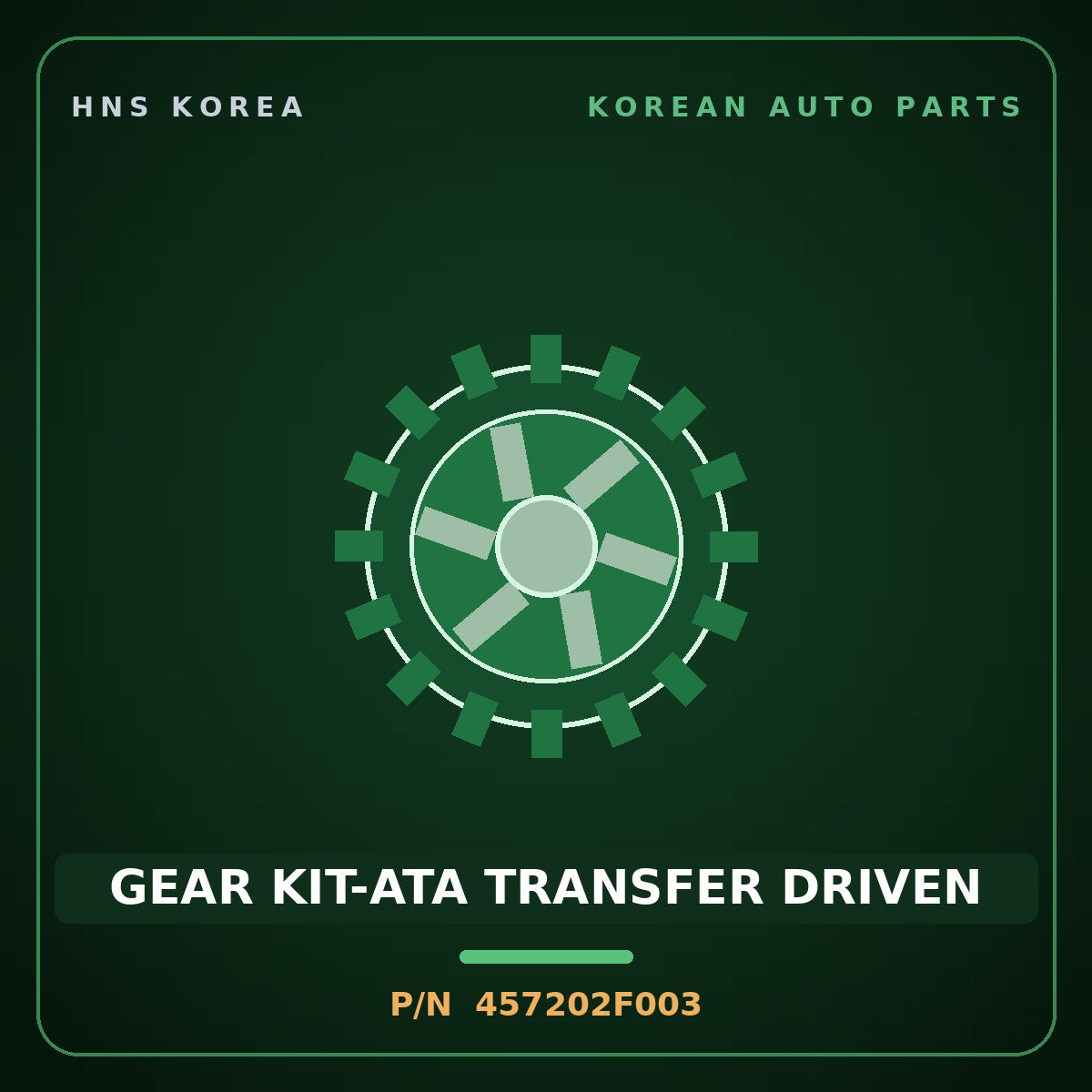 Genuine Mobis GEAR KIT-ATA TRANSFER DRIVEN 457202F003 for Stonic 2017 HNS Parts Korea