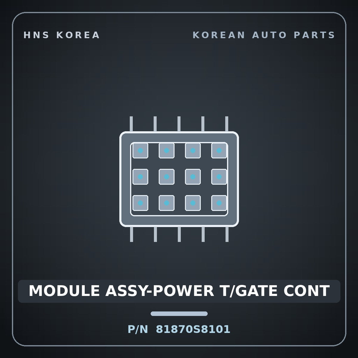 Genuine Mobis MODULE ASSY-POWER T/GATE CONT 81870S8101 for Palisade 2019 HNS Parts Korea