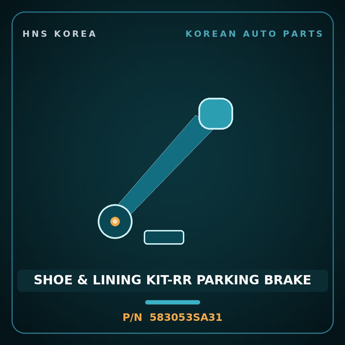 Genuine Mobis SHOE & LINING KIT-RR PARKING BRAKE 583053SA31 for Grandeur 2010 HNS Parts Korea