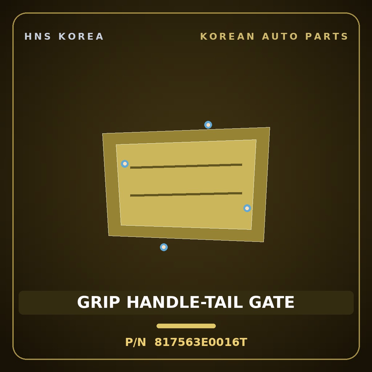 Genuine Mobis GRIP HANDLE-TAIL GATE 817563E0016T for Veracruz 2006 HNS Parts Korea