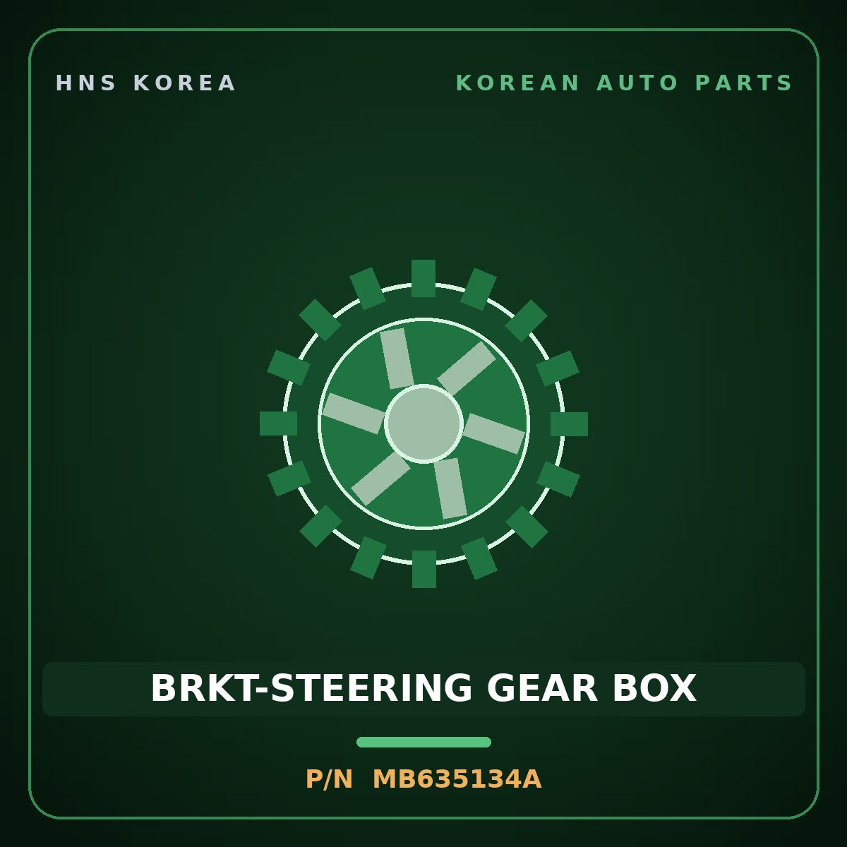 Genuine Mobis BRKT-STEERING GEAR BOX MB635134A for Galloper 1998 HNS Parts Korea
