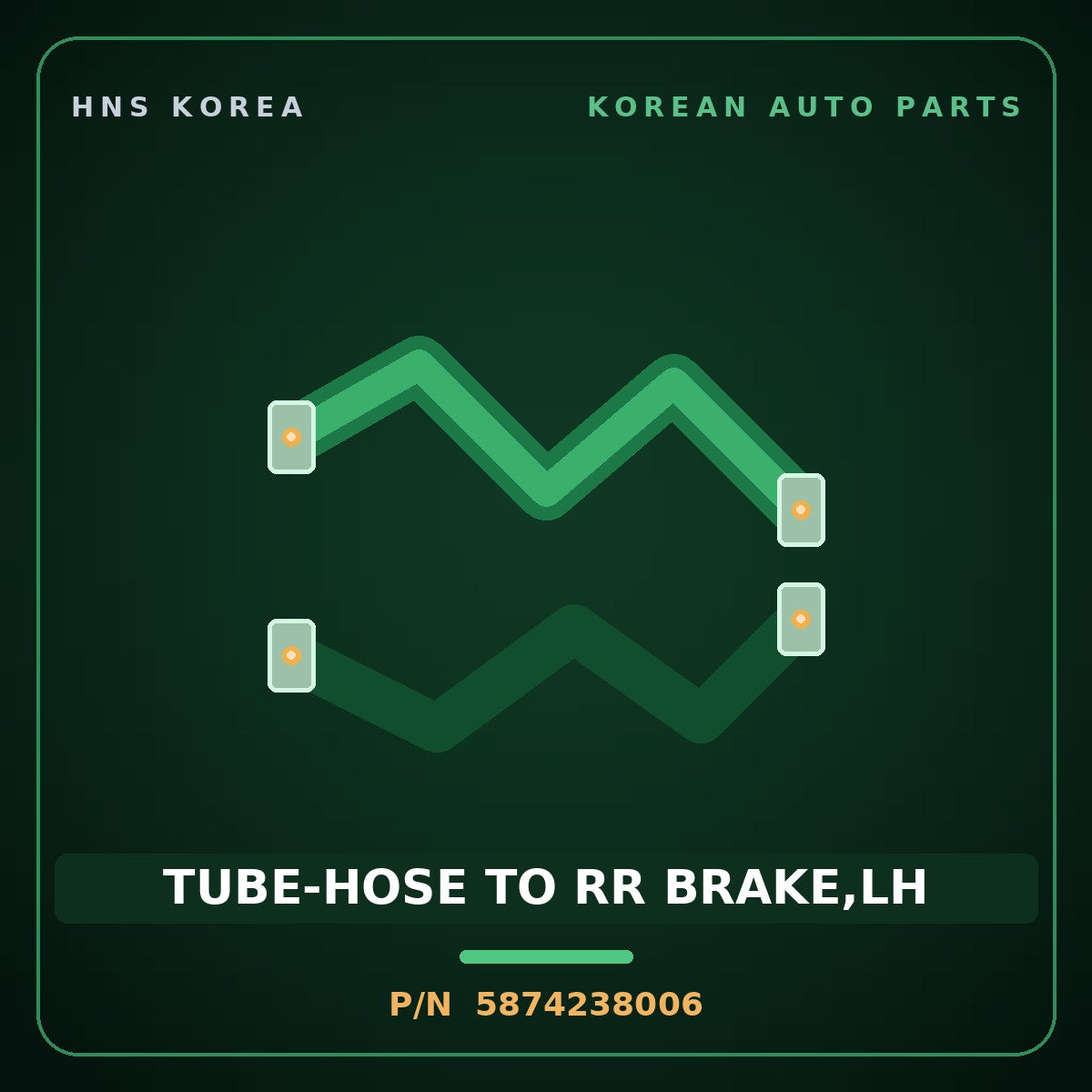 Genuine Mobis TUBE-HOSE TO RR BRAKE,LH 5874238006 for Sonata 1999 HNS Parts Korea