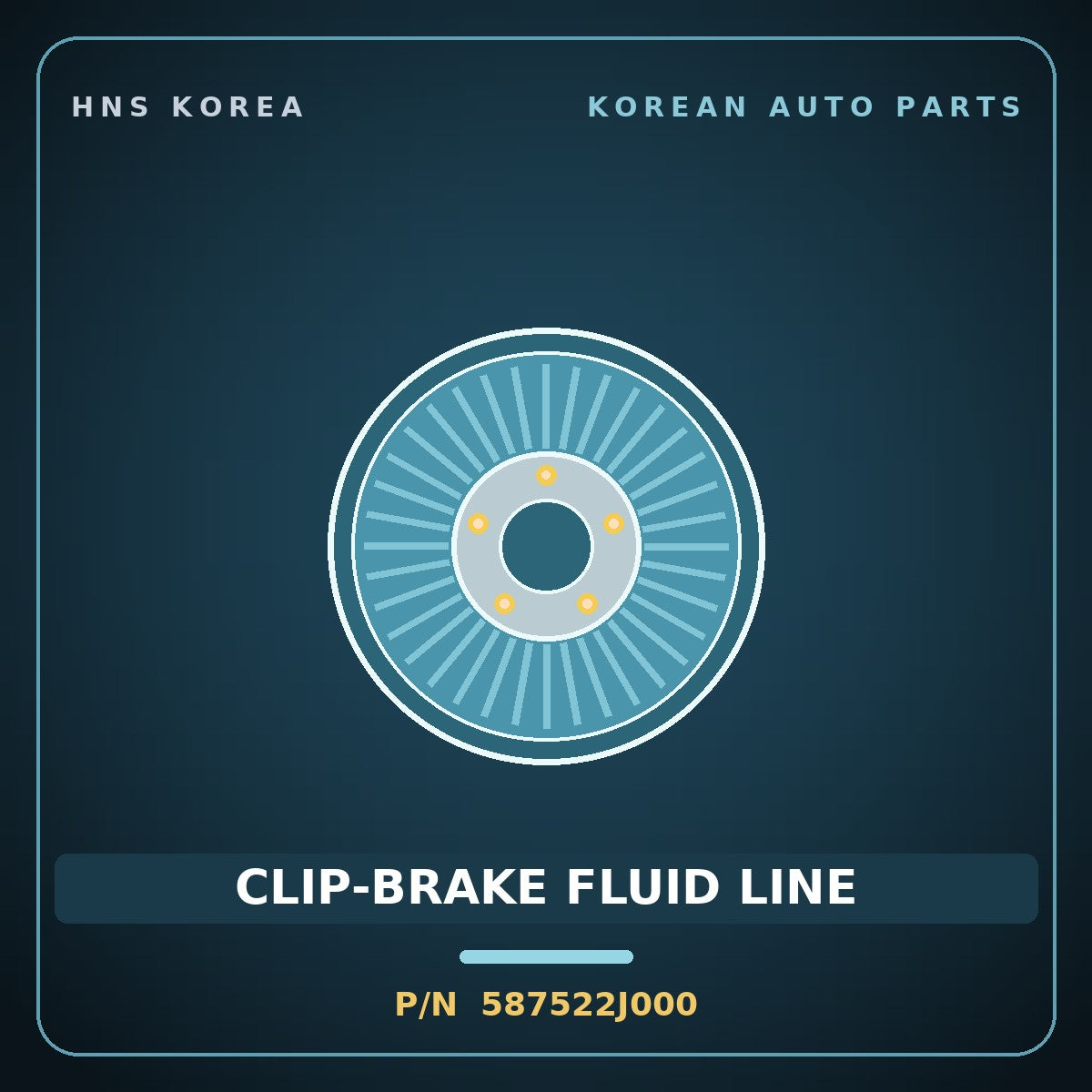 Genuine Mobis CLIP-BRAKE FLUID LINE 587522J000 for Mohave 2004 HNS Parts Korea